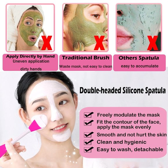 Mask Applicator Silicone Face Brush Face Mud Cream, Clay Mask, DIY, Modeling - Picture 2 of 16
